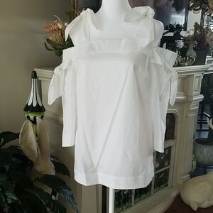 Banana Republic White Off-Shoulder Blouse